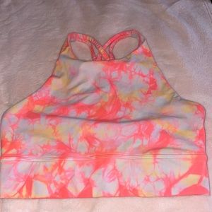 lululemon athletica Tie-Dye Sports Bra - Pink and Yellow